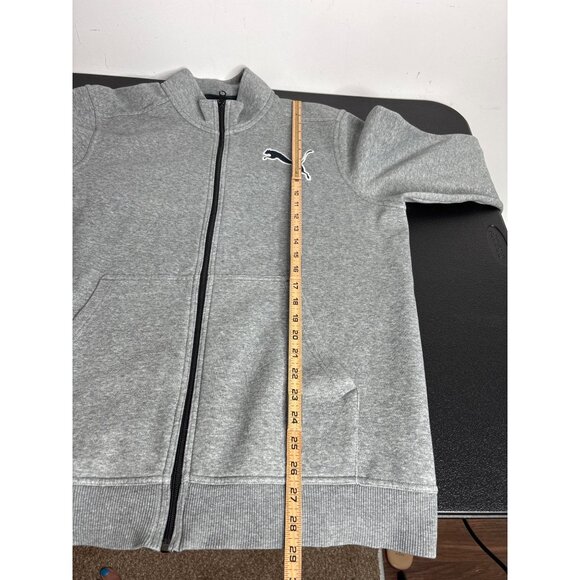 Puma Men's Warm-Cell Gray Full-Zip Fleece Warm-Up Jacket Size L - Picture 7 of 8